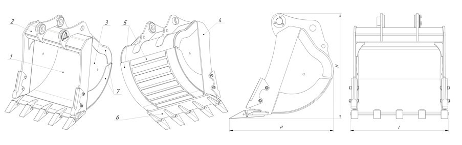 Ковш скальный
